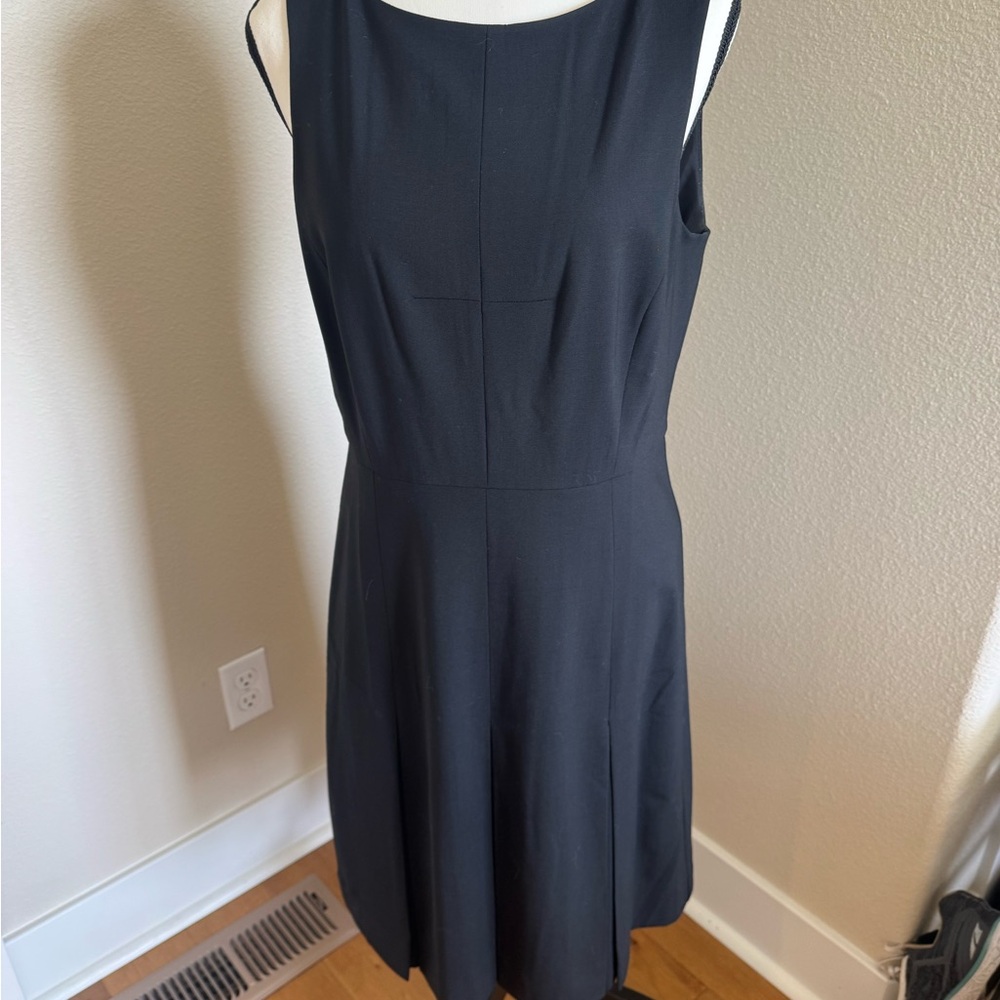J. Crew Classic Black Midi Dress